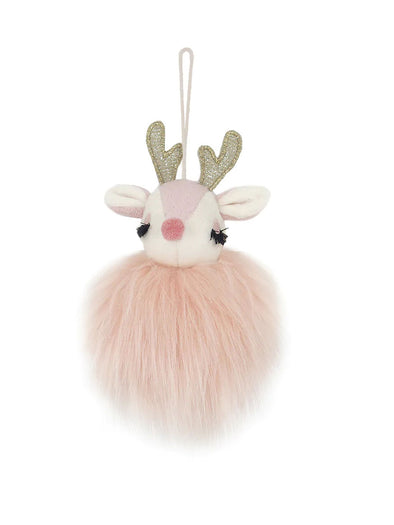 Pink Reindeer Ornament