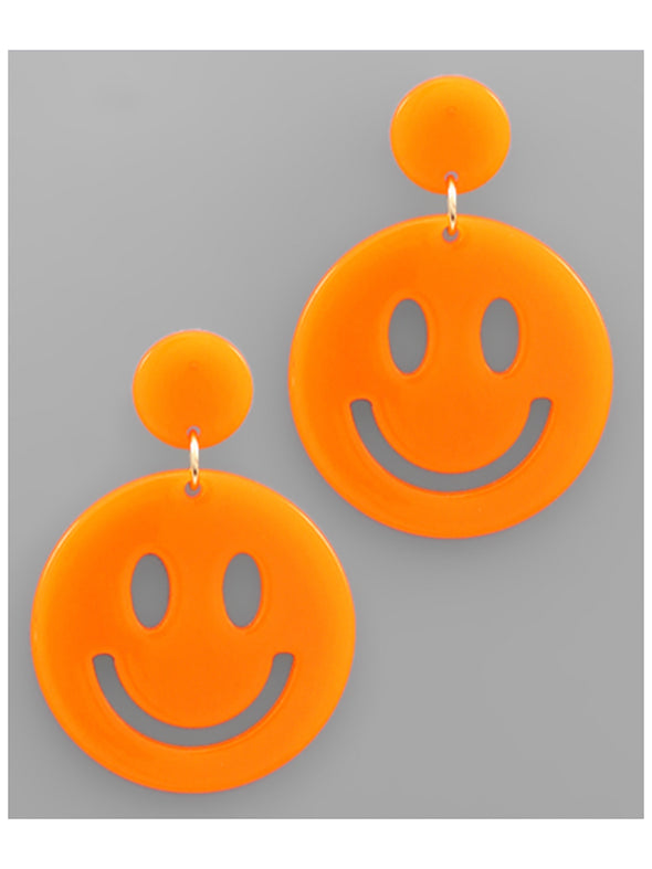 Acrylic Smiley Earrings