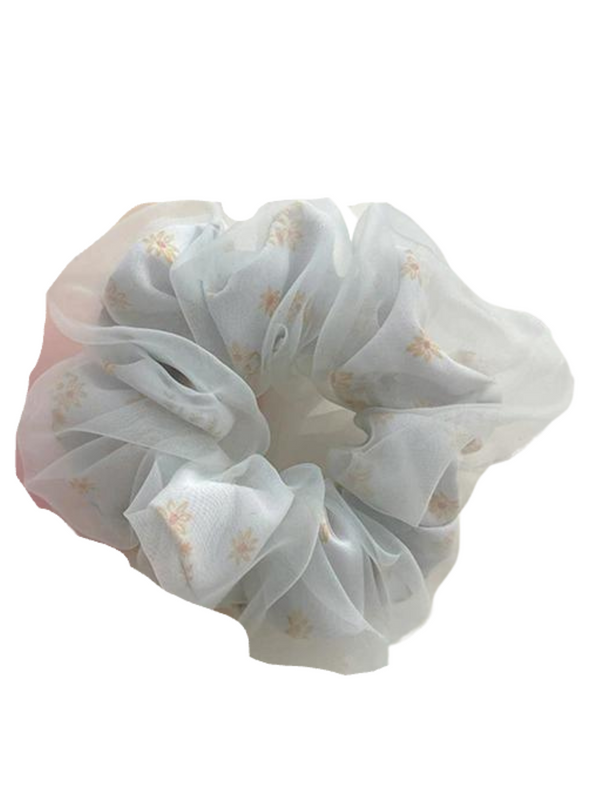 Floral Double Layer Scrunchie