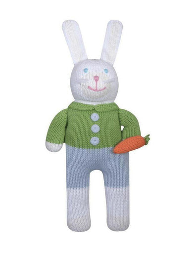 Zubels Collin the Bunny 7" Knit Rattle Doll