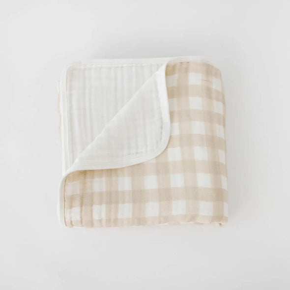 Organic Muslin Blanket - Plaid