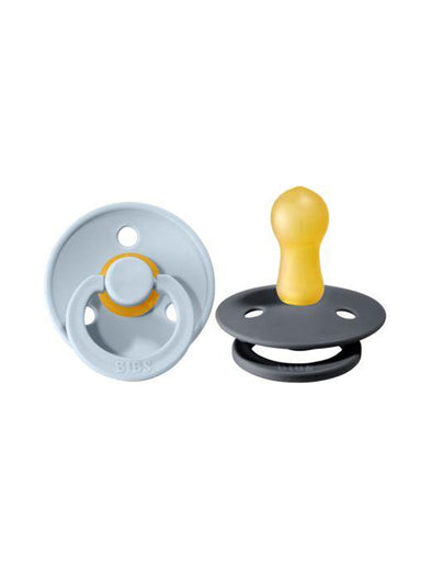 BIBS Pacifier 2 Pack - Baby Blue / Iron