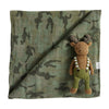 Mud Pie Camo Swaddle Blanket and Rattle Set