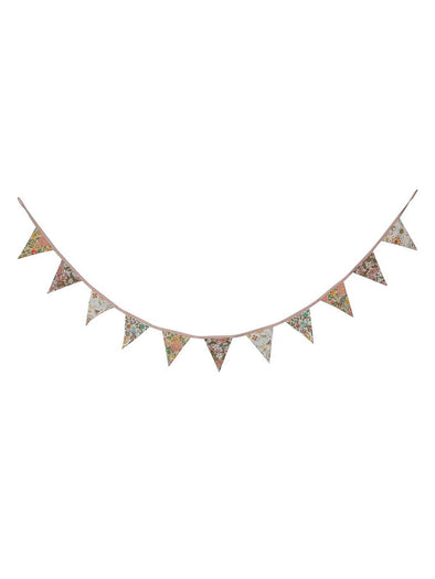 Cotton Printed Floral Pennant Garland