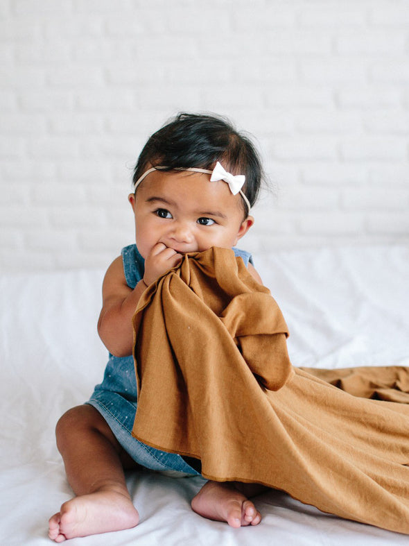 Copper Pearl Camel Swaddle Blanket