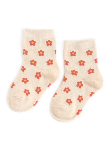 Vanilla Flower Midi Socks