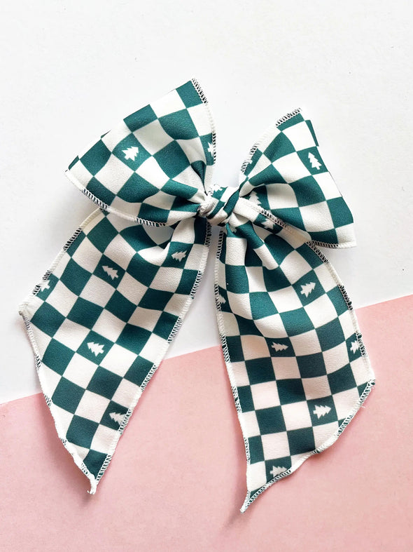 Checkered Tree Elle Hair Bow