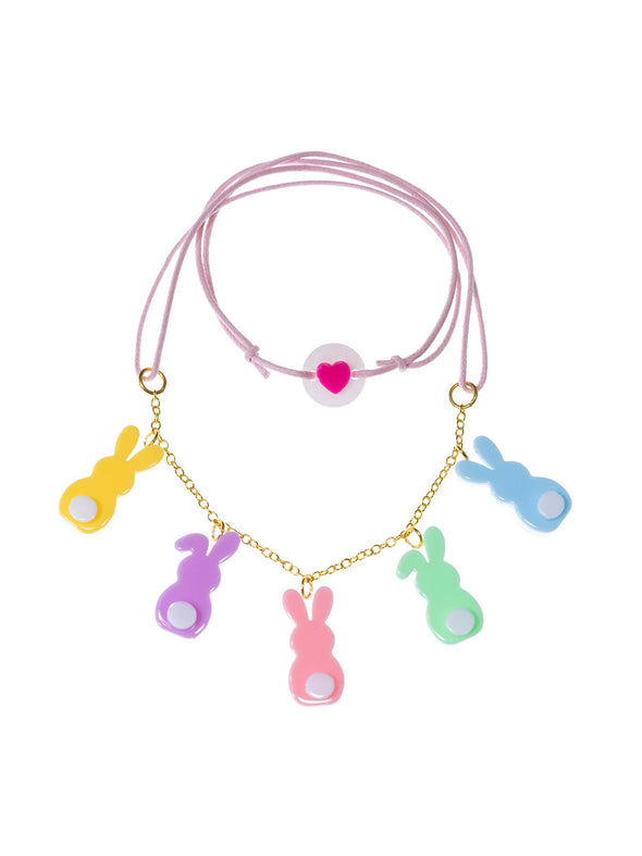 Necklace-Pastel Bunnies With Tail