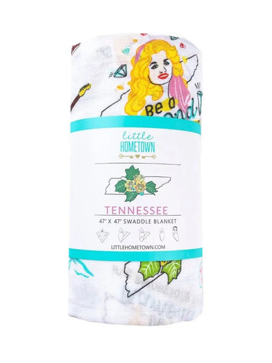 Tennessee Baby Floral Swaddle Blanket