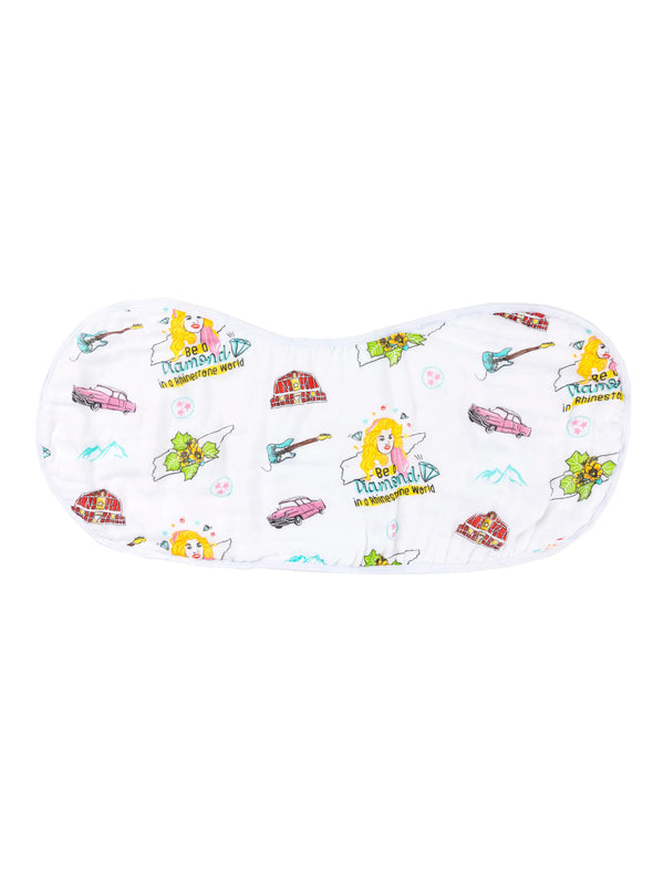 Tennessee Baby Floral 2-in-1 Burp Cloth and Bib