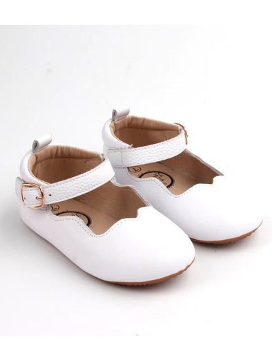 White Olivia Mary Jane Shoes