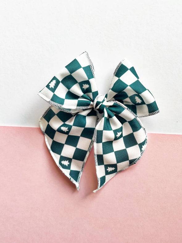 Checkered Tree Elle Hair Bow