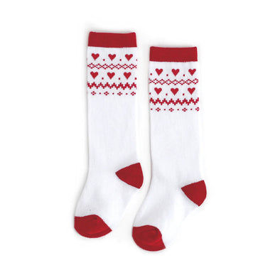 Little Stocking Co. Heart Fair Isle Knee High