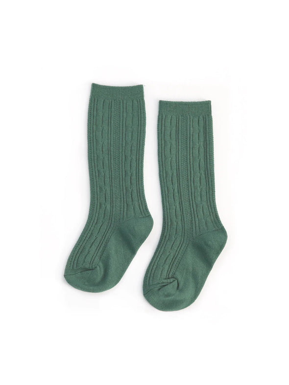 Little Stocking Co. Spruce Cable Knit Knee High